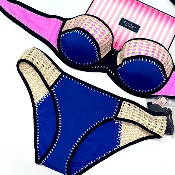 🔥🏖VICTORIA SECRET swimsuit The Fabulous/push-up cheeky New - Picture 2 of 8